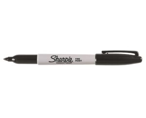 Sharpie Fine Point 305 - czarny marker laboratoryjny.