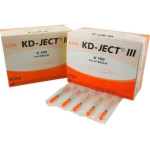 Strzykawka insulinowa KD-JECT III 1ml U100 z igłą wtopioną 30Gx1/2 / 0,3x12,7mm 100szt/op 870105
