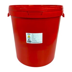 Pojemnik na odpady medyczne z pokrywą KDM 30L - Czerwony, 1szt.