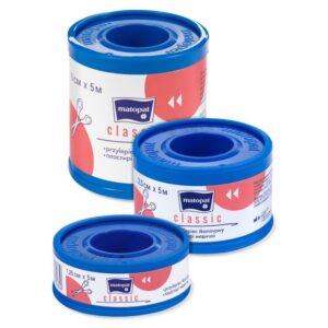 Przylepiec, plaster materiałowy z nakładką CLASSIC 2,5cm x 5m, 1szt.