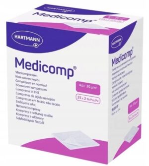 Kompres włókninowy 4W Hartmann Medicomp (7,5x7,5cm) jałowy, 25x2szt./op.