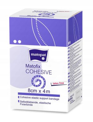 Bandaż, opaska elastyczna tkana Matofix Cohesive (8cmx4m), 1szt.