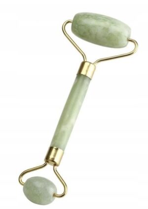 Gua Sha Jadeit - wałek z dwona głowami, 1szt.