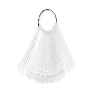 Wzornik wachlarz na 50 tipsów, przeźroczysty, 1kpl.