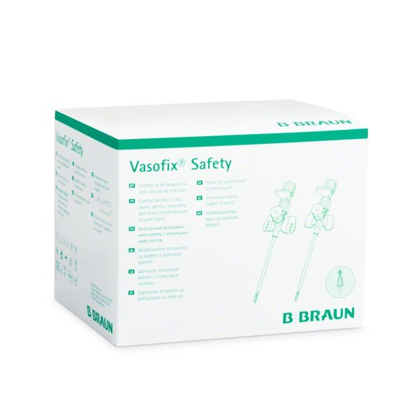 Wenflon bezpieczny (kaniula dożylna) Różowy - B. Braun Vasofix Safety Pur 20G (1,1x33mm), 1szt. - obrazek 2