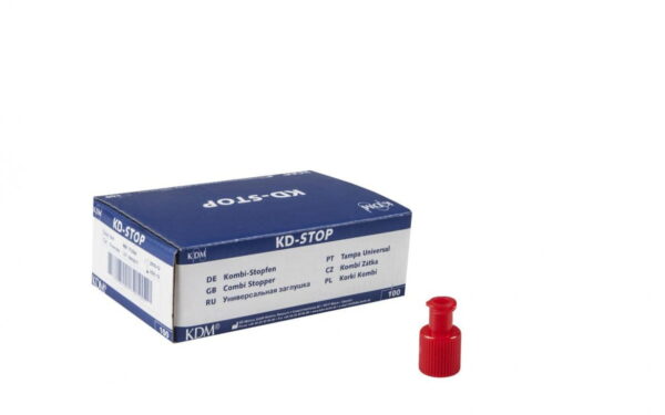 Korek luer lock Combi KD-Stop czerwony, 100szt./op. - obrazek 2