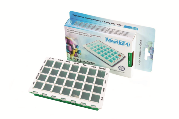 Tygodniowa kasetka do leków, 4 pory dnia MAXI 7x4, 1szt.