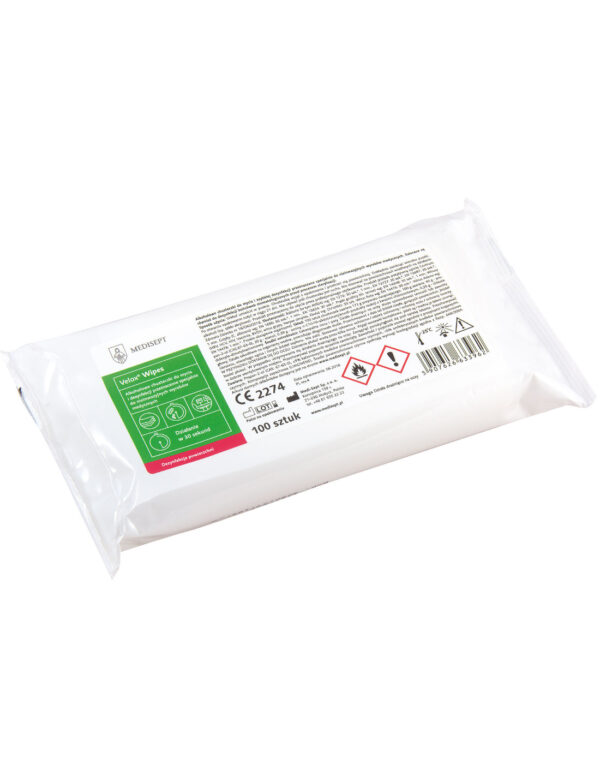 Velox® Wipes, chusteczki alkoholowe do małych powierzchni medycznych (wkład), 100szt./op.