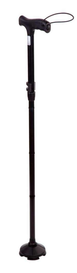 Laska stojąca składana, przegubowa, reg.wys, czarna, 1szt