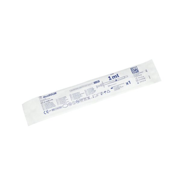 Strzykawka insulinowa Zarys Dicosulin 1ml (U100) z igłą nakładaną 27G (0,4x13mm), 100sz./op. - obrazek 3