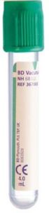 Probówka z heparyną litową 4ml, BD Vacutainer 368884, 13x100mm, 100szt/op