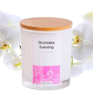 Świeca zapachowa z wosku sojowego w szkle-(Orchidea Evening), 300ml