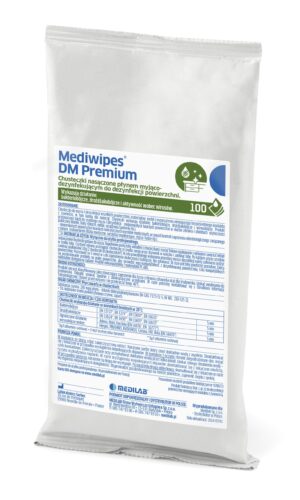 Mediwipes DM Premium, chusteczki do mycia i dezynfekcji powierzchni (wkład), 100szt./op.