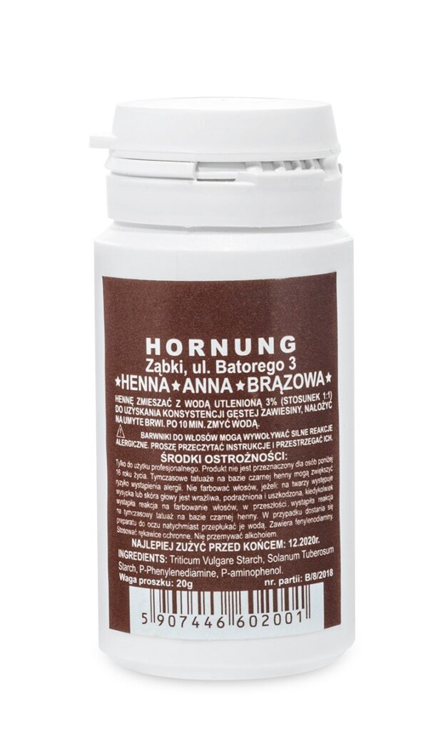 Henna proszkowa BRĄZOWA, 20g