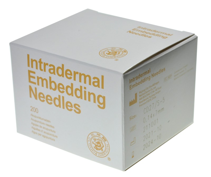Igły do akupunktury, Intradermalne Cloud&Dragon 0,14x7mm, 200szt/op