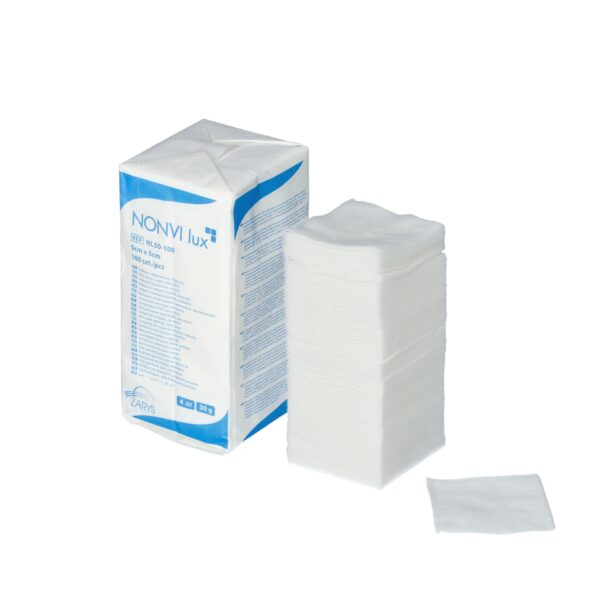 Kompres włókninowy NONVI LUX (5x5cm) 4W - 30g, niejałowy, 100szt./op. - obrazek 4