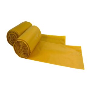 Worki na odpady LDPE (grube) 35L - Żółte, 50szt./1rol.