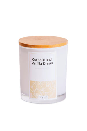 Świeca zapachowa z wosku sojowego w szkle - Coconut & Vanilla dream (kokos - wanilia), 300ml