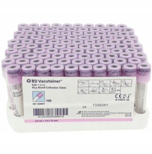 Probówka morfologiczna EDTA K2 plast., BD Vacutainer 2ml 13x75mm 100szt/op 368841