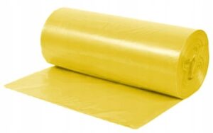 Worki na odpady żółte, sanitarne, 120L, LDPE 25szt/rol