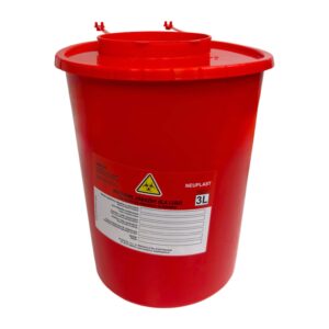 Pojemnik na odpady medyczne Neuplast 3L - Czerwony, 1szt.