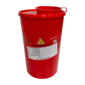 Pojemnik na odpady medyczne Neuplast 2L - Czerwony, 1szt.