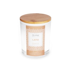 Świeca z wosku sojowego w szkle- LATO SOPOT (orchidea, różowy piasek), 280ml