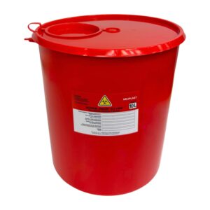 Pojemnik na odpady medyczne Neuplast 10L - Czerwony, 1szt.