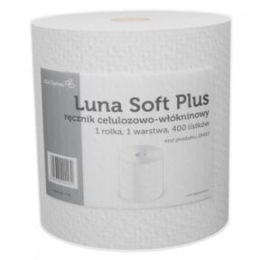 Ręcznik fryzjerski / Czyściwo celulozowo-włókninowe Luna Soft Plus, 400 listków, 1,4kg 1 rolka (19410)