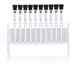 Statyw do odczytu OB metodą logarytmiczną CDR, pleksi, 10 miejsc