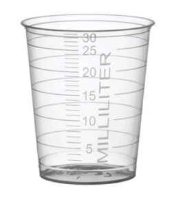 Kieliszki do leków PP 30 ml z podziałką (a'90szt.)