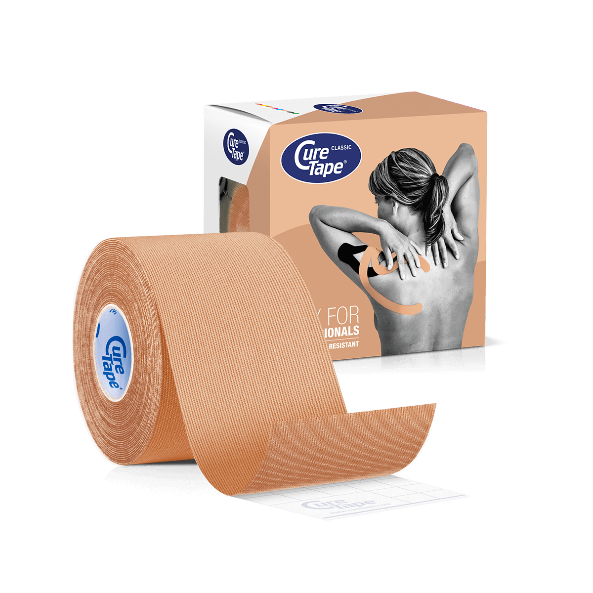 Taśma CureTape Classic - tejp, plaster do kinesiotapingu (5cmx5m), 1szt. Beżowy