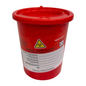Pojemnik na odpady medyczne Neuplast 0,7L - Czerwony, 1szt.
