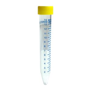Probówka PS 15ml stożkowodenna, skalowana z żółtą nakrętką, 50szt./op.