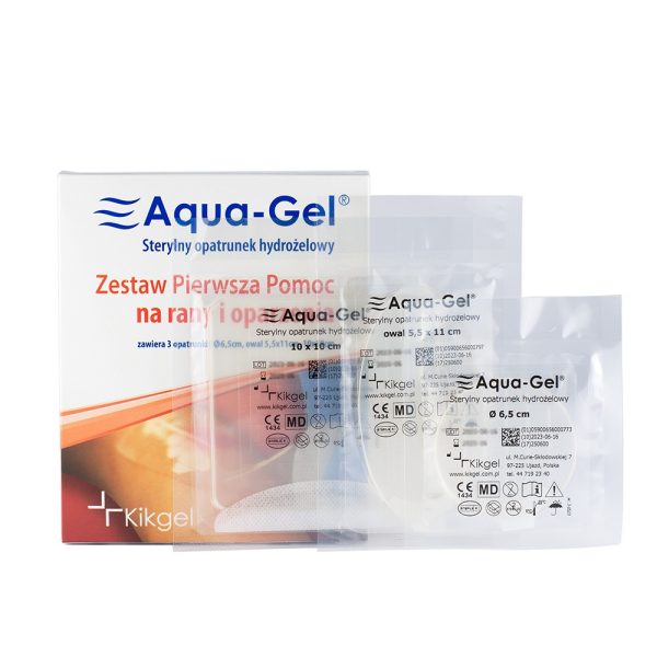 Aqua-Gel® sterylny opatrunek hydrożelowy na rany i oparzenia, pierwsza pomoc, 1 op. - obrazek 2