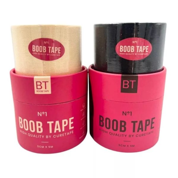 Taśma Boob Tape - elastyczna taśma modelująca i podtrzymująca biust z nasutnikami (5cmx5m) beżowa, 1szt. - obrazek 4