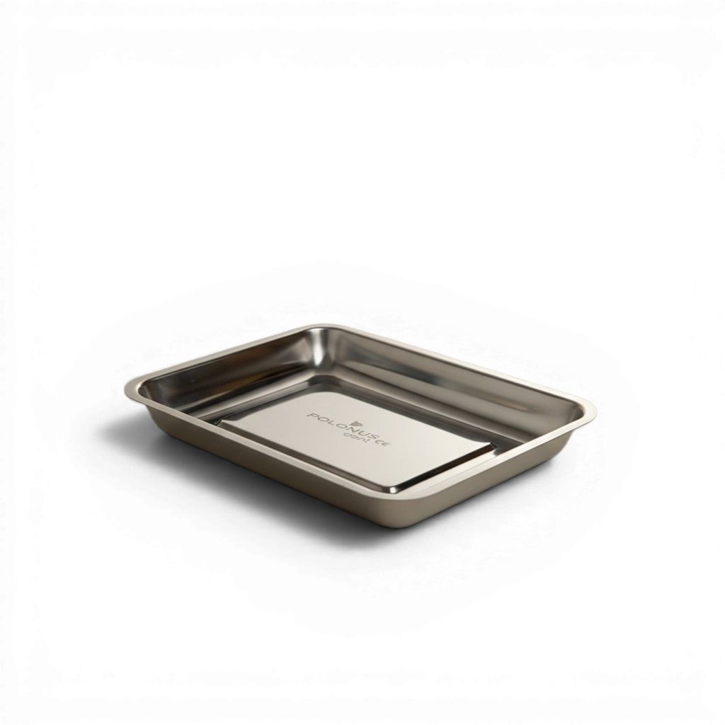 Taca do narzędzi ze stali nierdzewnej (średnia - 275x225x35mm), Polonus, 1szt.
