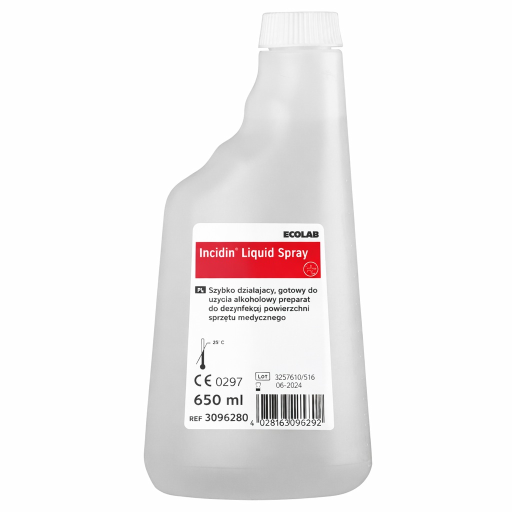 Incidin Liquid 650ml, płyn do dezynfekcji powierzchni sprzętu medycznego