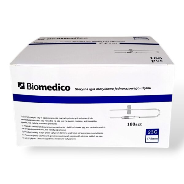 Igła motylkowa z wężykiem Biomedico, 100szt./op. - obrazek 10