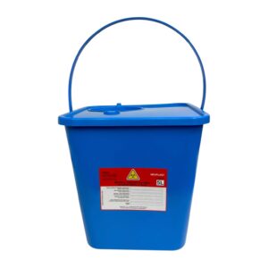 Pojemnik/wiaderko (kwadratowe) na odpady szpitalne Neuplast 5L - Niebieski, 1szt.