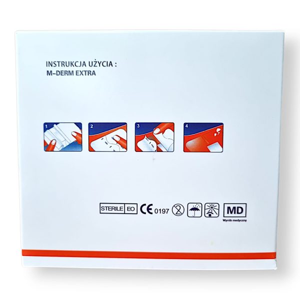 Plaster do mocowania wenflonów, kaniul z opatrunkiem M-DERM EXTRA P (8x6cm), 50szt./op. - obrazek 4