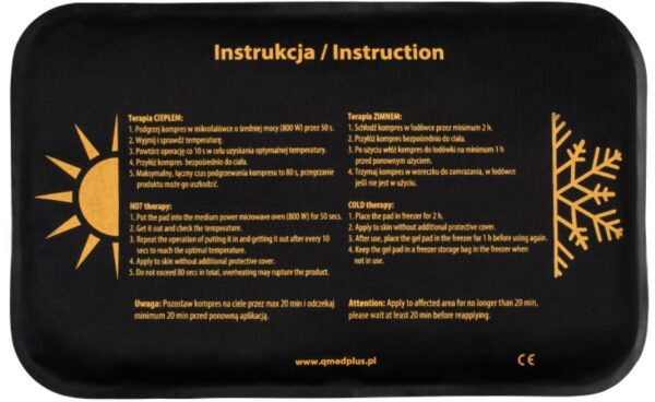 Kompres do terapii ciepłem i zimnem 10x15cm QMED, czarny, 1szt. - obrazek 3