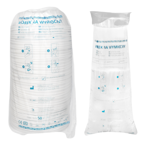 Worek na wymiociny z wkładem żelującym Bestmed 1500ml, 1szt. - obrazek 3
