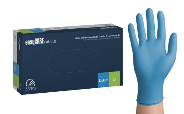 Rękawice nitrylowe PF easyCare Niebieskie (Rozm. L), 100szt./op.