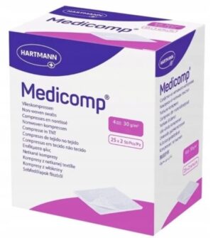 Kompres włókninowy 4W Hartmann Medicomp (10x10cm) jałowy, 25x2szt./op.