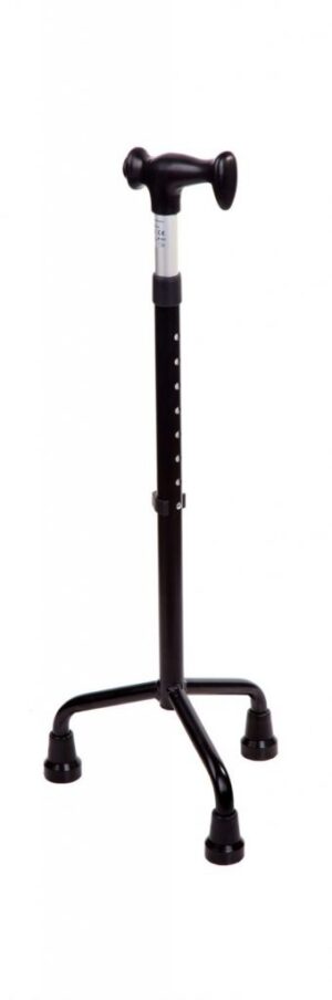 Trójnóg, laska dla dorosłych (regulowana wysokość), czarna, 1szt.