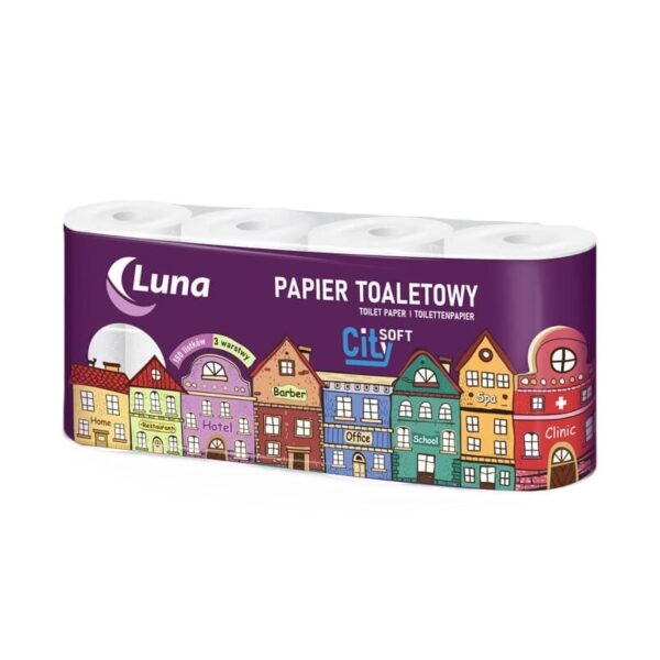 Papier toaletowy 3W Luna City Soft, 8 rol./op.