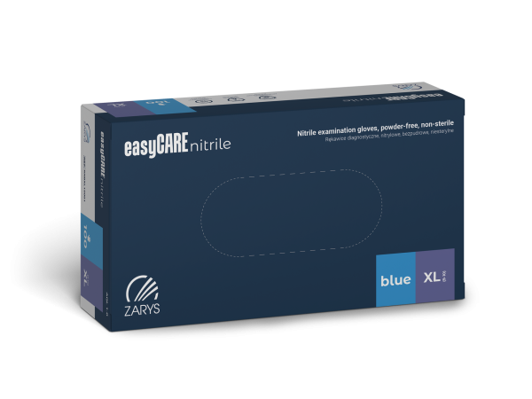 Rękawice nitrylowe PF easyCare Niebieskie (Rozm. XL), 100szt./op. - obrazek 4