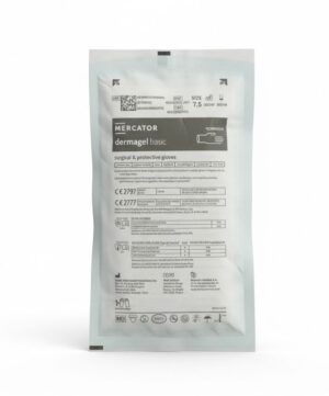 Rękawice chirurgiczne lateksowe DERMAGEL BASIC (rozm. 7.5) - bezpudrowe, jałowe, 1 para